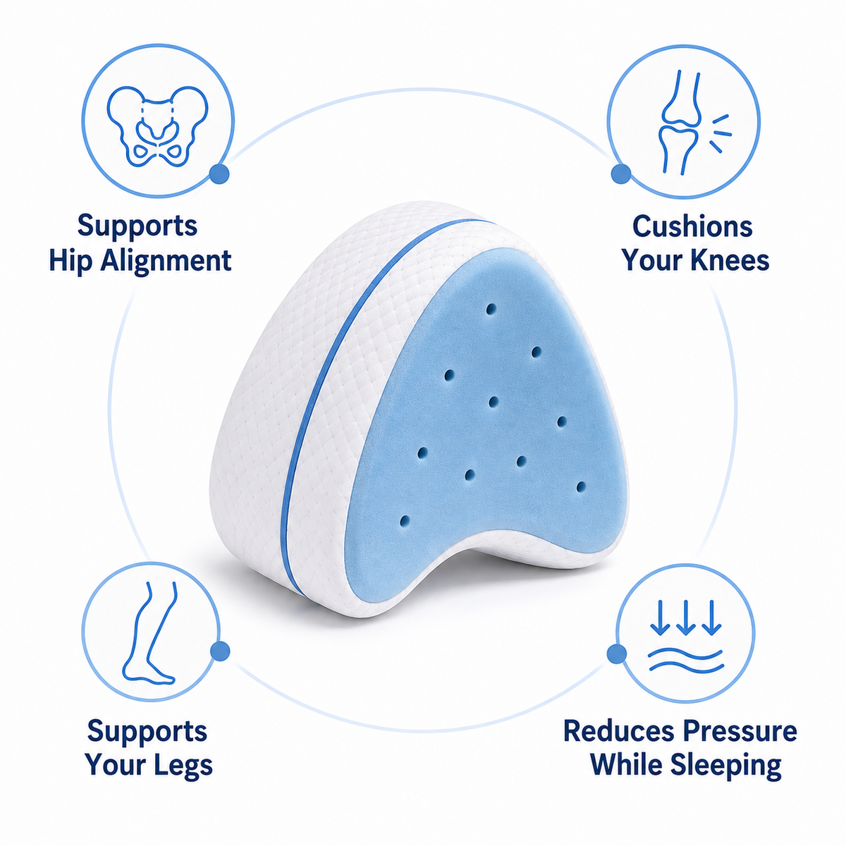 Side Sleeper Memory Foam Leg Pillow