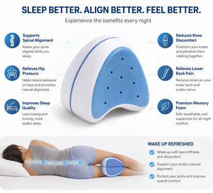 Side Sleeper Memory Foam Leg Pillow