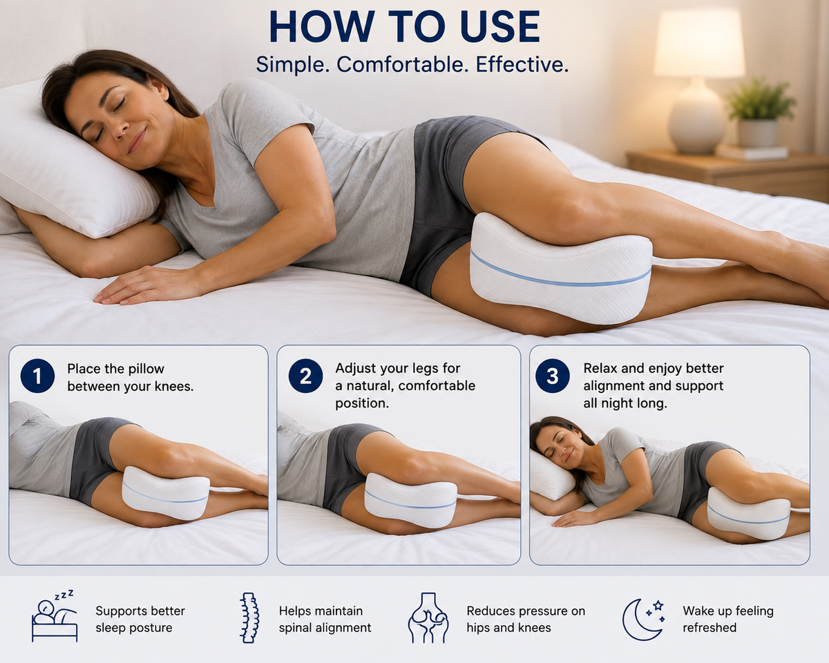 Side Sleeper Memory Foam Leg Pillow